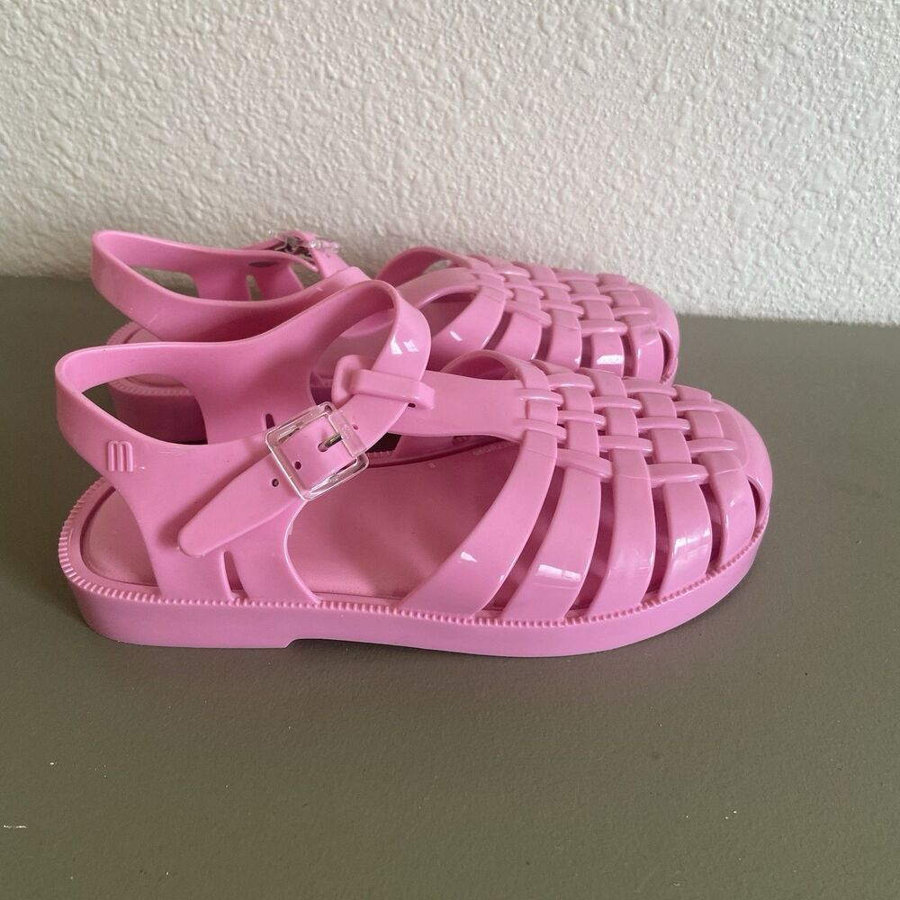 Mini Melissa Possession Jelly Shoes Pink Waterproof Sandals Size 12 Kids